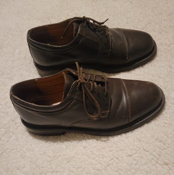 MENS VENTURINI COMFORT & FLEX LEATHER LOAFER SHOES BROWN SIZE 11.5 - Picture 4 of 9
